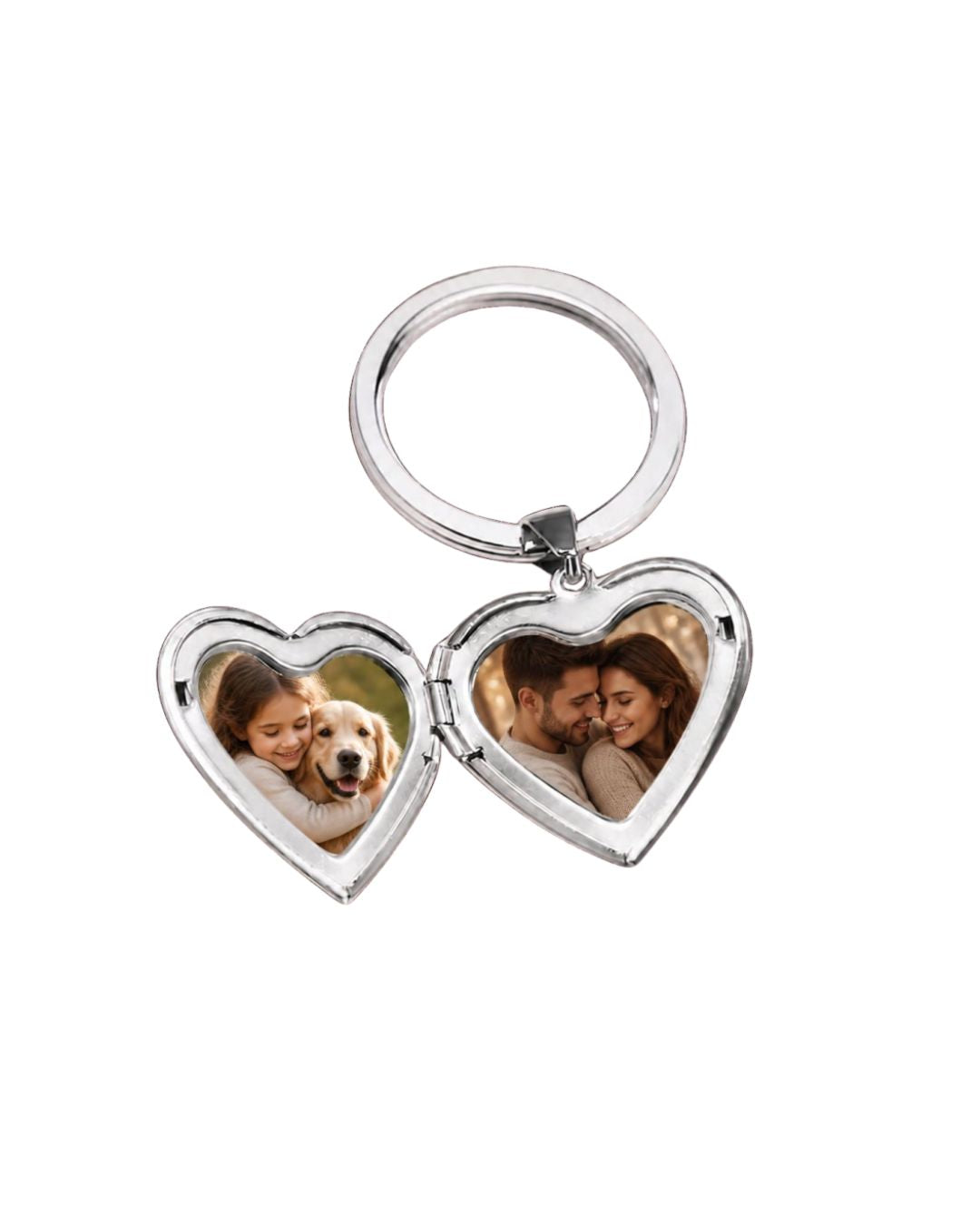 Llavero Recuerdos Corazón + Personalización Fotos + Packaging Regalo