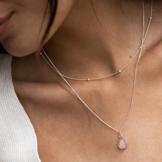 Collar Paz Cuarzo Rosado