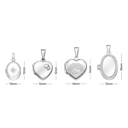 Collar Recuerdos Corazón + Personalización Fotos + Tarjeta Mensaje