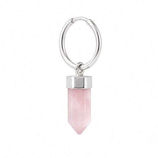 Argollas Cuarzo Rosado