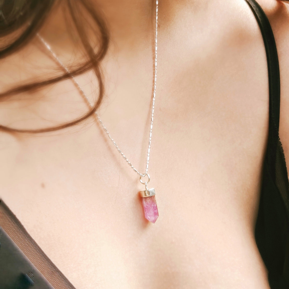 Collar Mini Cuarzo Amatista
