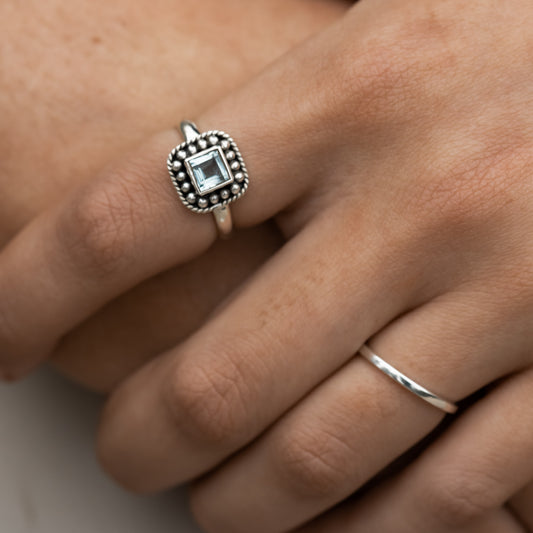 Anillo Dublín Topacio Sky Blue